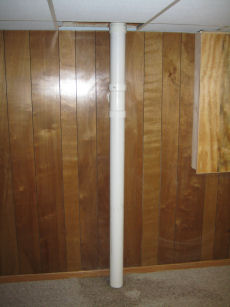 Residential Radon System Basement View