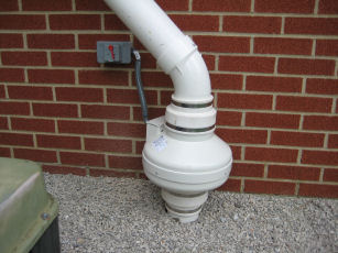 Residential Radon System Closeup of Fan